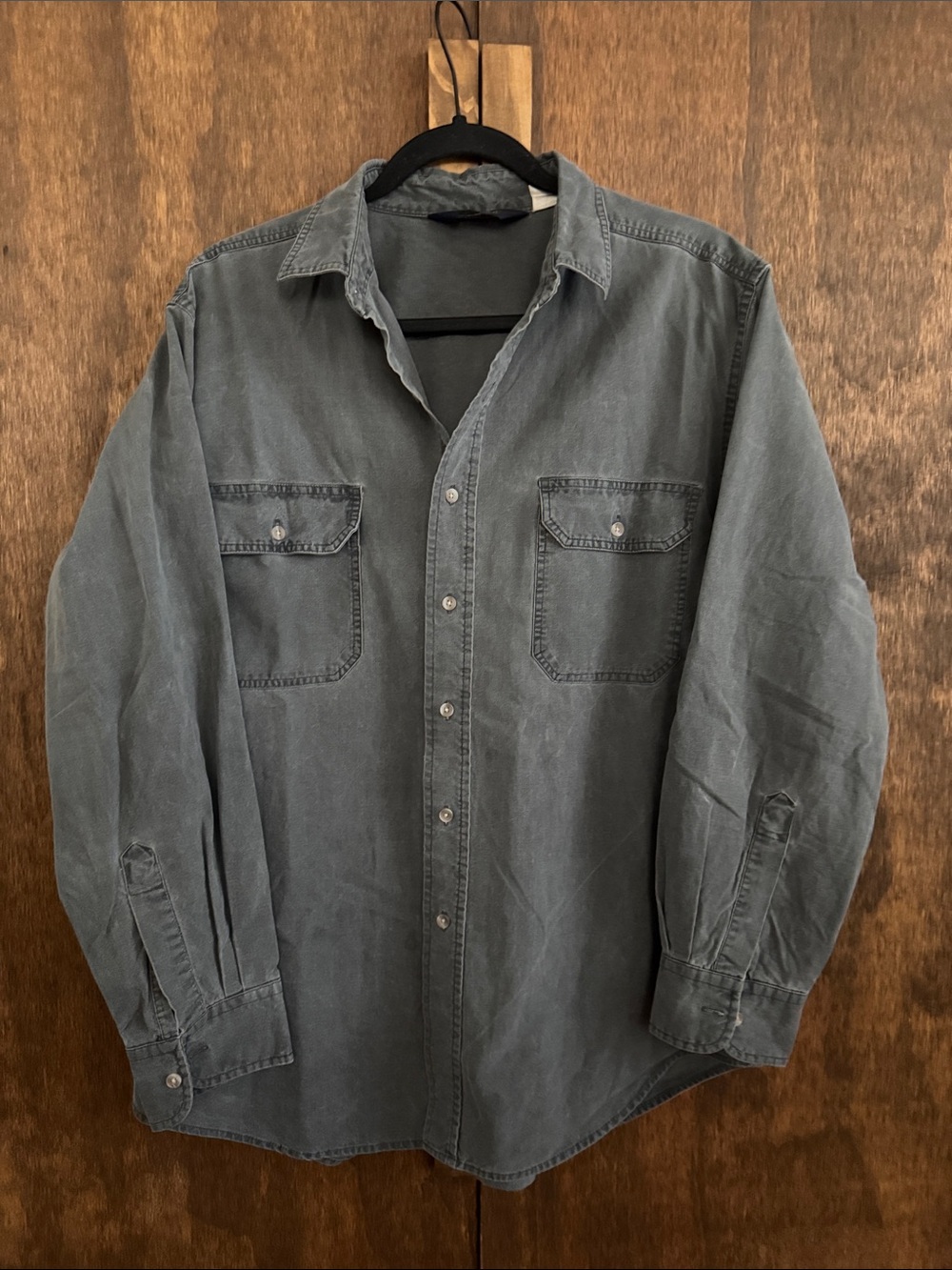 Woolrich charcoal 100% cotton work shirt